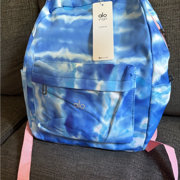ALO Yoga Sky Blue Tie-Dye Backpack - Picture 1 of 1